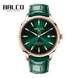 BALCO Men Watches Vintage Leather Mechanical Wristwatches