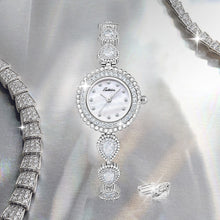 Load image into Gallery viewer, Sotoiru Women Watches Silver Luxury Watch With Zircon Gems Watch