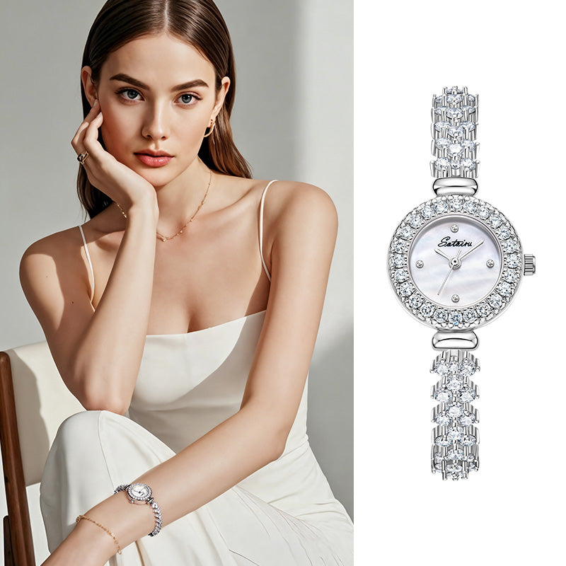 Sotoiru Women Watches Light Luxury Watch With Zircon For Her Gift