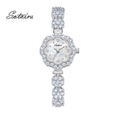 Sotoiru Women Watches Light Luxury Flowers Full Zircon Watch T2028